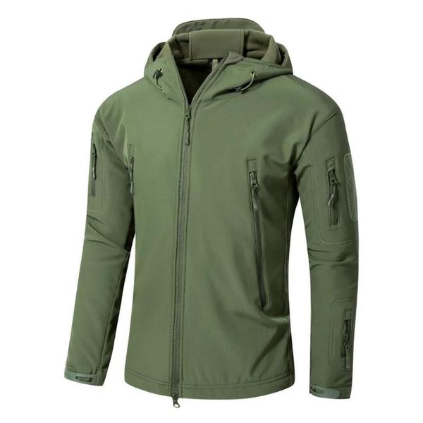 

hunting jackets army camouflage coat military tactical jacket men soft shell waterproof windproof winter hooded, Camo;black
