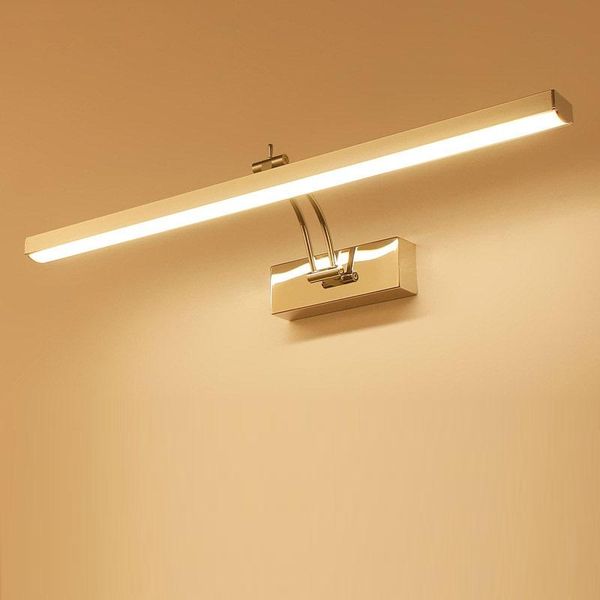 

wall lamp bathroom led mirror light waterproof cosmetic stainless steel cabinet makeup lights 40/50cm indoor lighting