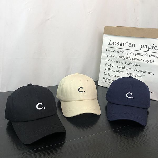 

luxury ball caps korean lettered embroidered baseball cap for girls, Blue;gray
