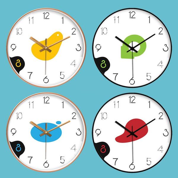 

wall clocks [10 12 inch] minimalist style clock simple fashion creative mute hanging for home living room bedroom decorations