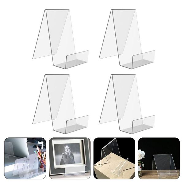 

frames 4pcs acrylic display rack transparent book merchandise shelf