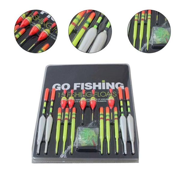 

fishing accessories vertical buoy float 15pcs bait floating in various sizes suitable for most occasions