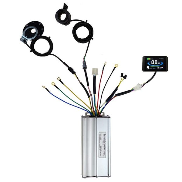 

tools 36v/48v 1000w 30a electric bicycle sine wave controller kt lcd8h display&thumb throttle and sensor sm accessories