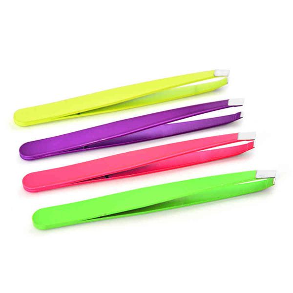 

1pcs eyebrow tweezers stainless steel face hair removal eye brow trimmer eyelash clip cosmetic beauty makeup tools wholesale