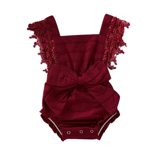 

born baby girl clothes set infant boy solid lace bow bodysuit outfit clothing rompers, Blue