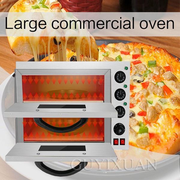 

electric ovens 3200w commercial multifunction egg tart pizza oven double layer high capacity stainless steel baking