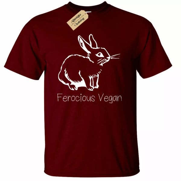 

mens fierce animal vegetarian vegan, White;black