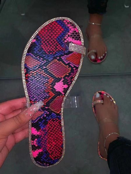 

spring and summer clip-toe rhinestone slippers pattern solid color bright sandals, Black