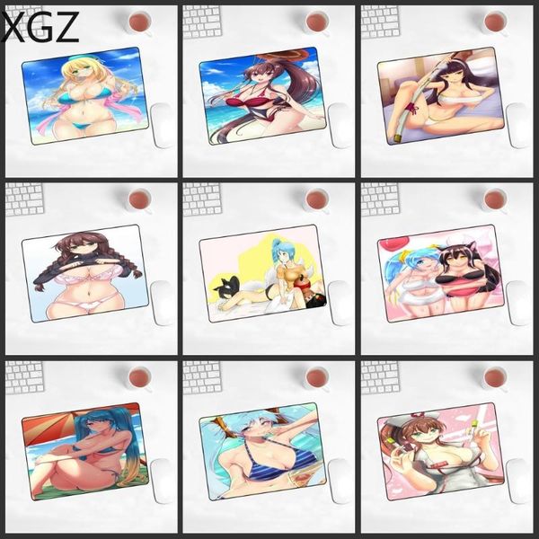 

mouse pads & wrist rests xgz promotional anime beauty breast mousepad game player 22x18cmpc keyboard pad non-slip dota 2