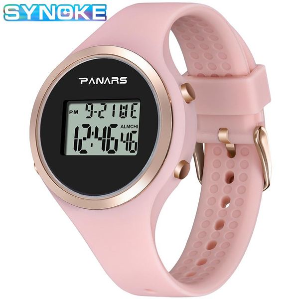 

ladies fashion electronic watch luminous calendar alarm clock digital 50m waterproof watches boys girls sports wristwatch wristwatches, Slivery;brown