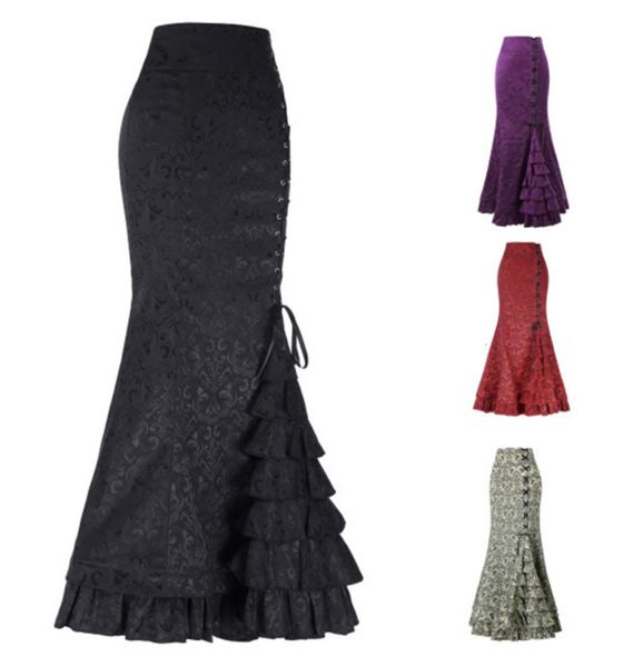 

casual dresses women's fashion fishtail belt long skirt 8 colors, Black;gray
