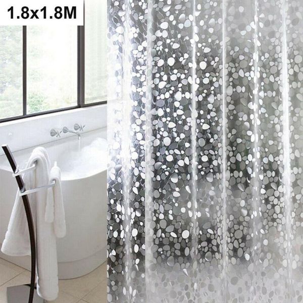 

cobblestone peva waterproof moldproof shower curtains transparent white clear bathroom decor curtain for bathtub
