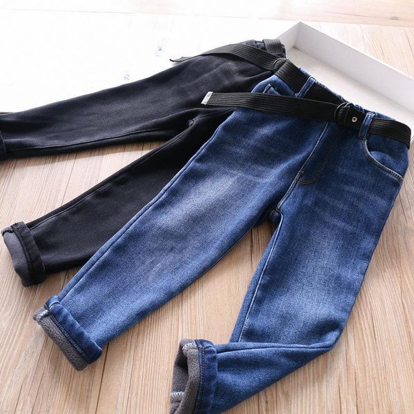 

girls' denim black belt jeans in fall / winter 2021, Blue