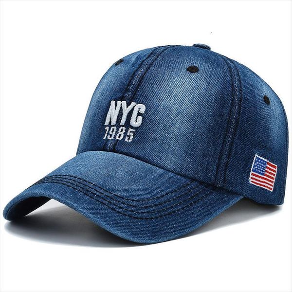 

summer mens baseball cap hip hop snapback hat fashion sports adjustable caps sun hats nyc embroidery cowboy washed gorras, Blue;gray