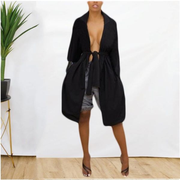 

women's trench coats 2021 summer casual fashion women slim street temperament personality trend solid back cut out coat, Tan;black