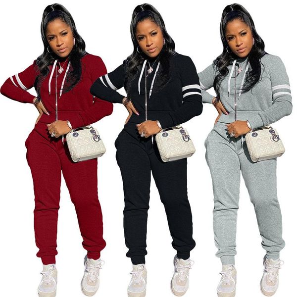 

women's two piece pants sets hoodies sweatshirt suit spring autumn clothes fashion casual splicing set, White