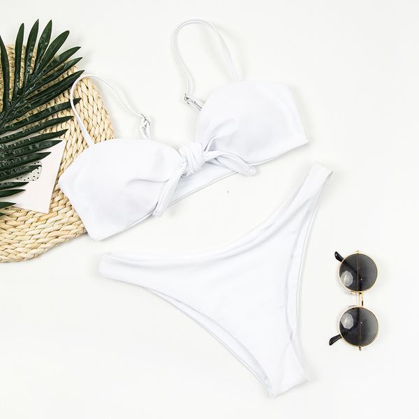 

2021 selling solid color swimsuit outdoor swimsuit bikini, Red;black