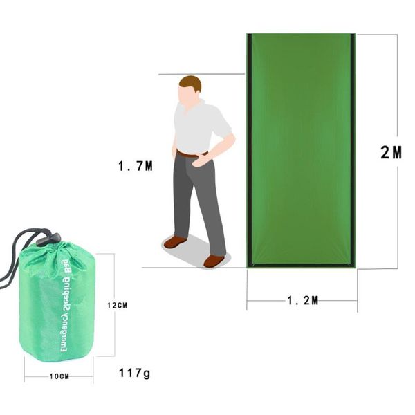 

sleeping bags waterproof lightweight thermal emergency bag bivy sack - survival blanket camping, hiking, outdoor, activities #p2