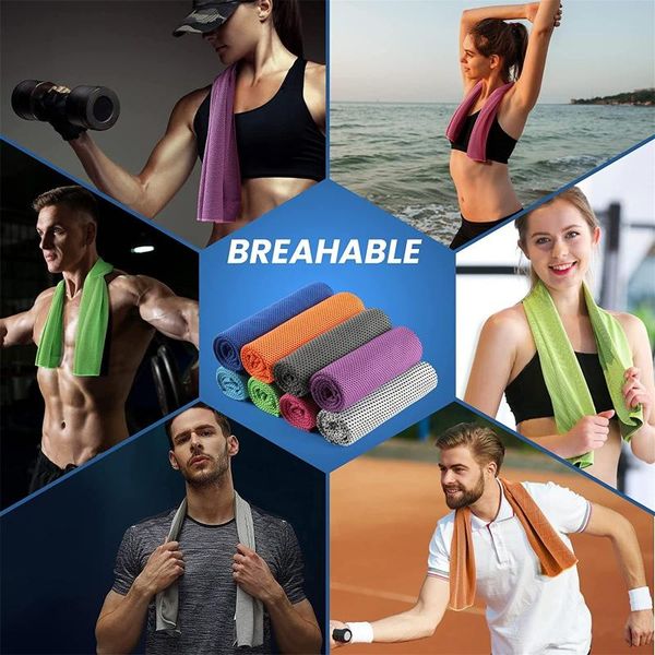 

towel cold sense ice sports cooling microfiber neck wrap
