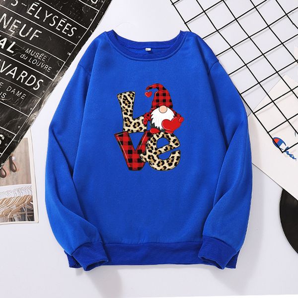 

new women's sweatshirts fashion casual christmas print round neck sweater spring and autumn lovers long-sleeved pullover, Black