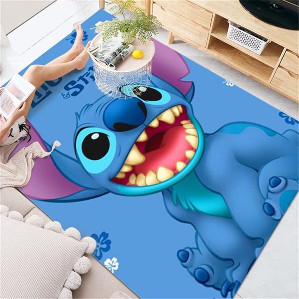 

cartoon lilo & stitch 80x160cm kids playmat washable carpet rug for living room modern printing geometric floor carpets