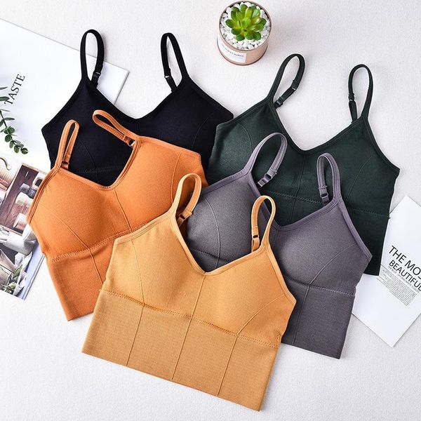 

gym clothing sports bra women fitness seamless yoga underwear running crop push up sport vest, White;black