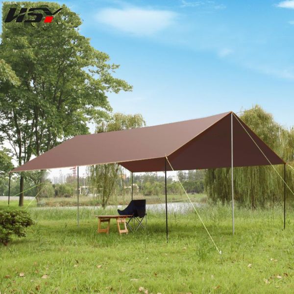 

tents and shelters 5*4.5m outdoor bold durable tent canopy beach camping shed rainproof 210d oxford awning silver coated tarp without poles