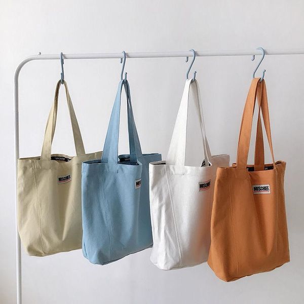 

evening bags harajuku canvas bag for women 2021 large-capacity fashion retro tote and shopper ladies cloth handbags school shoulder