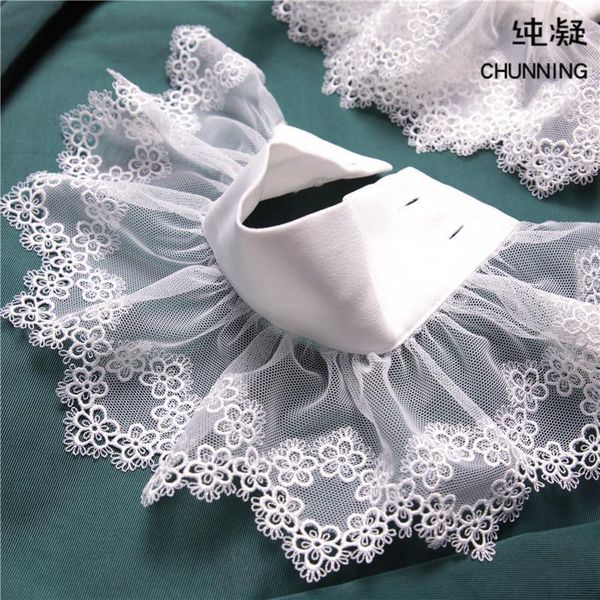 

fingerless gloves women warm soft lady accessories apparel handmade universal false lace embroidery cuff sleeve shirt fake, Blue;gray