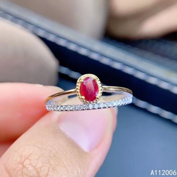 

cluster rings kjjeaxcmy fine jewelry 925 sterling silver inlaid natural ruby ring delicate female gemstone trendy support test, Golden;silver