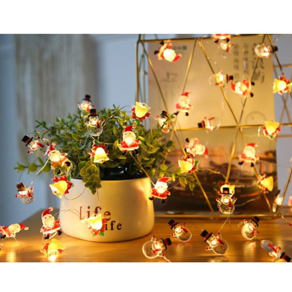 

strings christmas led light string home office el holiday glowing lamp ornament santa claus for year decor gift