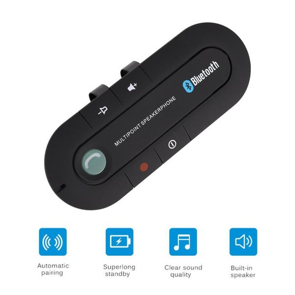 

& mp4 players bluetooth car mp3 music speaker portable handswireless sound box player sun visor clip speakerphone with charging