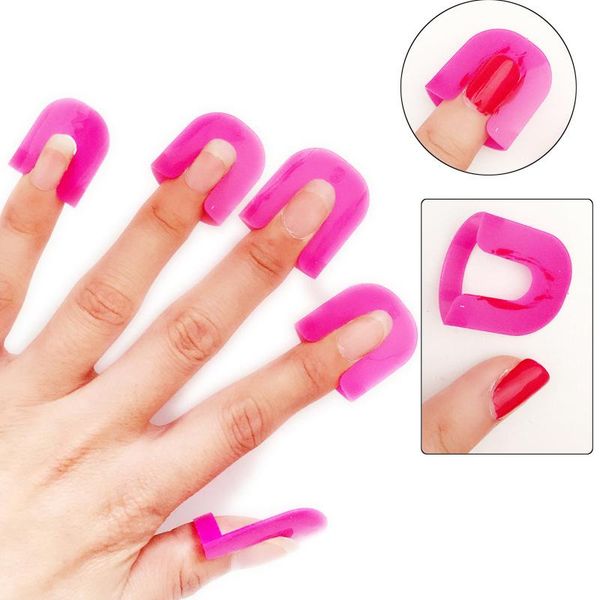 

nail art kits 26 pcs polish edge anti-flooding plastic template clip+1 pc sticker tool showy chic manicure tools set dropship