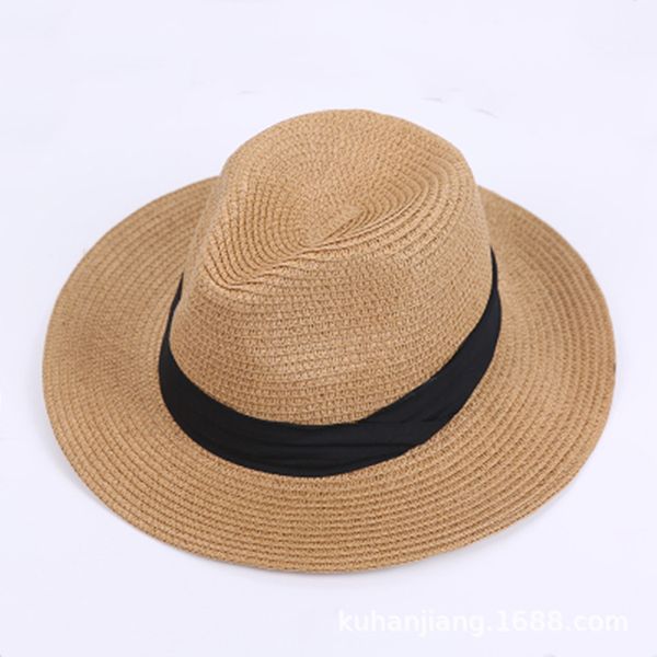 

flat brim wool felt fedora hats with belt red black patchwork jazz, Blue;gray