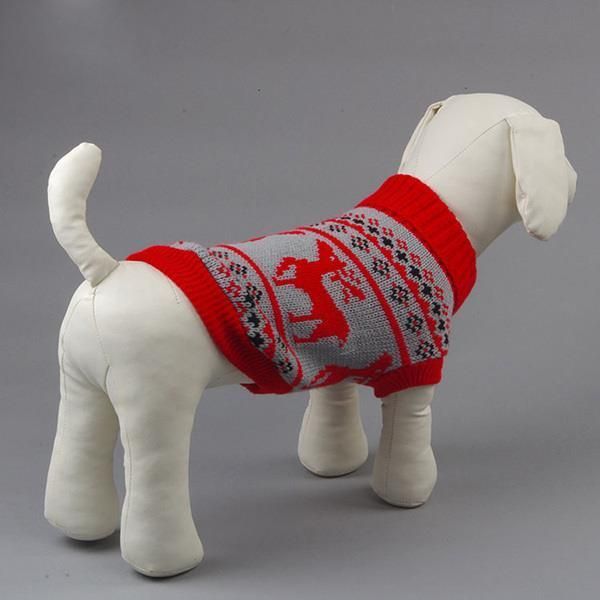 

dog apparel trendy small pet cat sweater xmas deer knitwear coat clothes large winter warm for pets est qgnv