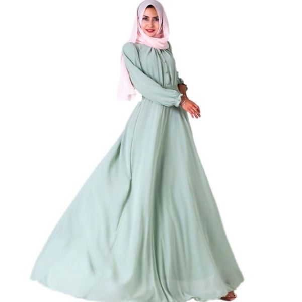 

ethnic clothing 2021 muslim women's dress double high density chiffon fashion temperament casual abaya turkey, Red