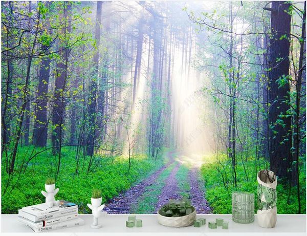 

wallpapers 3d po wallpaper custom mural fresh forest sunrise dawn scenery living room for walls in rolls home decor