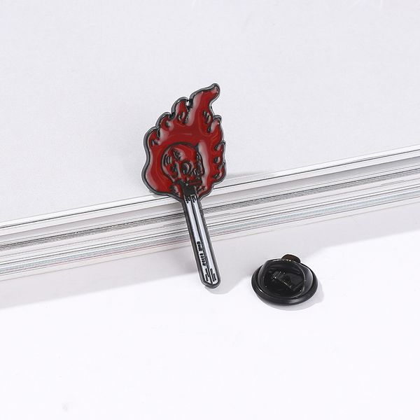 

hell match pins lapel pin enamel pins cute cartoon cool brooch, Blue