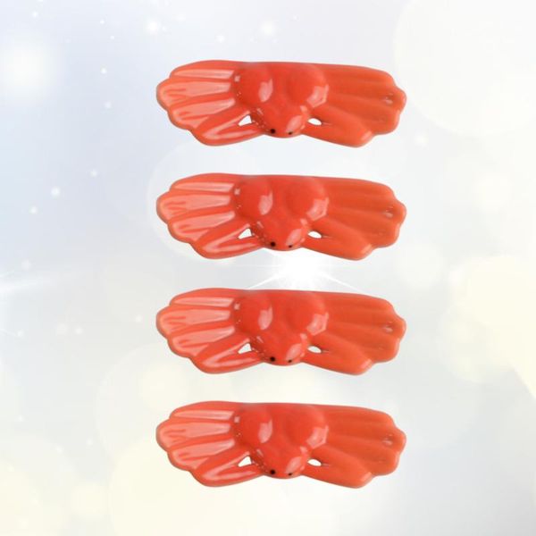 

chopsticks 4pcs creative household rest rack holder crab shape ceramic material for home (orange)