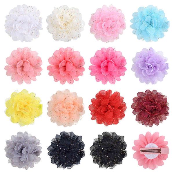 

five cocks/lot flowers glowing baby for girls grams from new headwear hair accessories, Golden;silver
