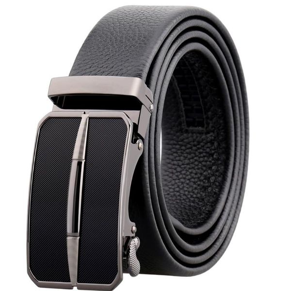 

luxury brands gifts for men leather metal automatic buckle belt designer belts ly11301-5, Black;brown