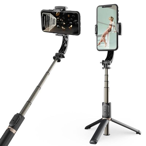 

selfie monopods q08 anti-shake stick bluetooth remote control tripod 360Â° rotate smart phone holder vlog live show for ios android