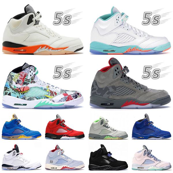 

5 5s mens womens vintage basketball shoes 2022 classic sail alternate purole black cat metallic gold win red easter dark green khaki sneaker