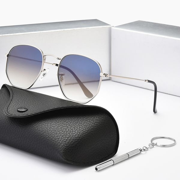 

new classic polarized sunglasses 2022 women designer luxury brand alloy metal polaroid hd tempered glass lens retro glasses sun u, White;black