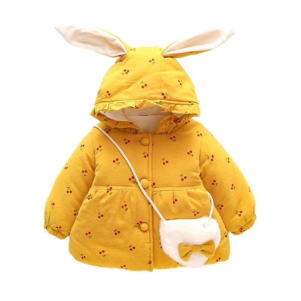 

down coat winter toddler baby girls clothes snowsuit heart shaped bag set hooded thick warm outerwear cotton-padded clothing for girl, Blue;gray