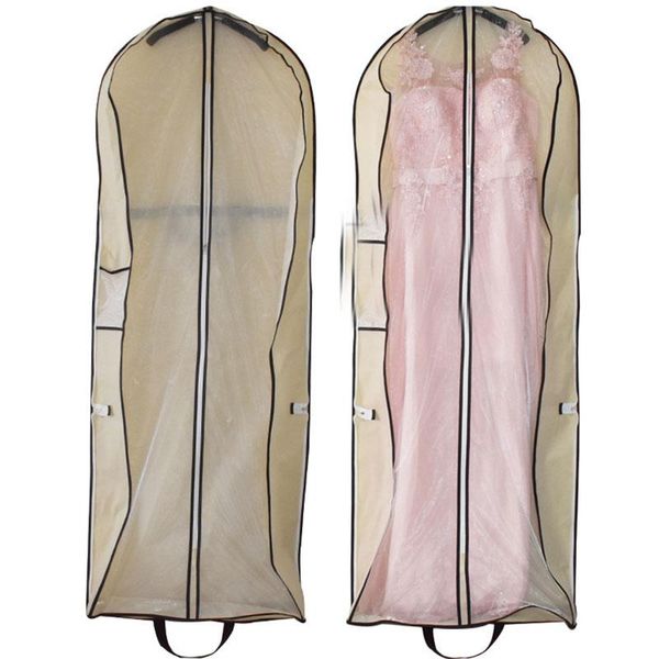 

clothing & wardrobe storage wedding dress bag long dust cover protector case dustproof bridal gown dresses garment clothes transparent jd007