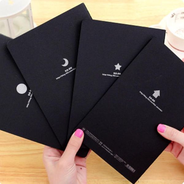 

1pcs notebook diary black paper notepad 16k/32k/56k sketch graffiti for drawing painting office school stationery gifts notepads, Purple;pink