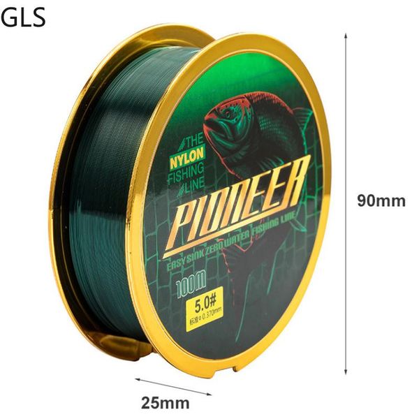 

braid line gls 100m dark green/white/wine red wear-resistant fluorocarbon coated fishing 7.93lb-48.72lb monofilament