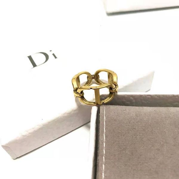 

d family new simple cd letter medieval ring female di fashion trend, Silver