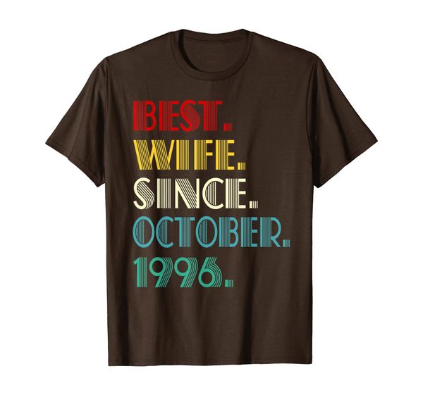 

23rd wedding anniversary wife since october 1996 t-shirt, White;black